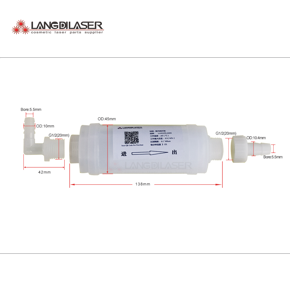 Industrial Hair Laser Machine - Système de filtre à eau Laser
