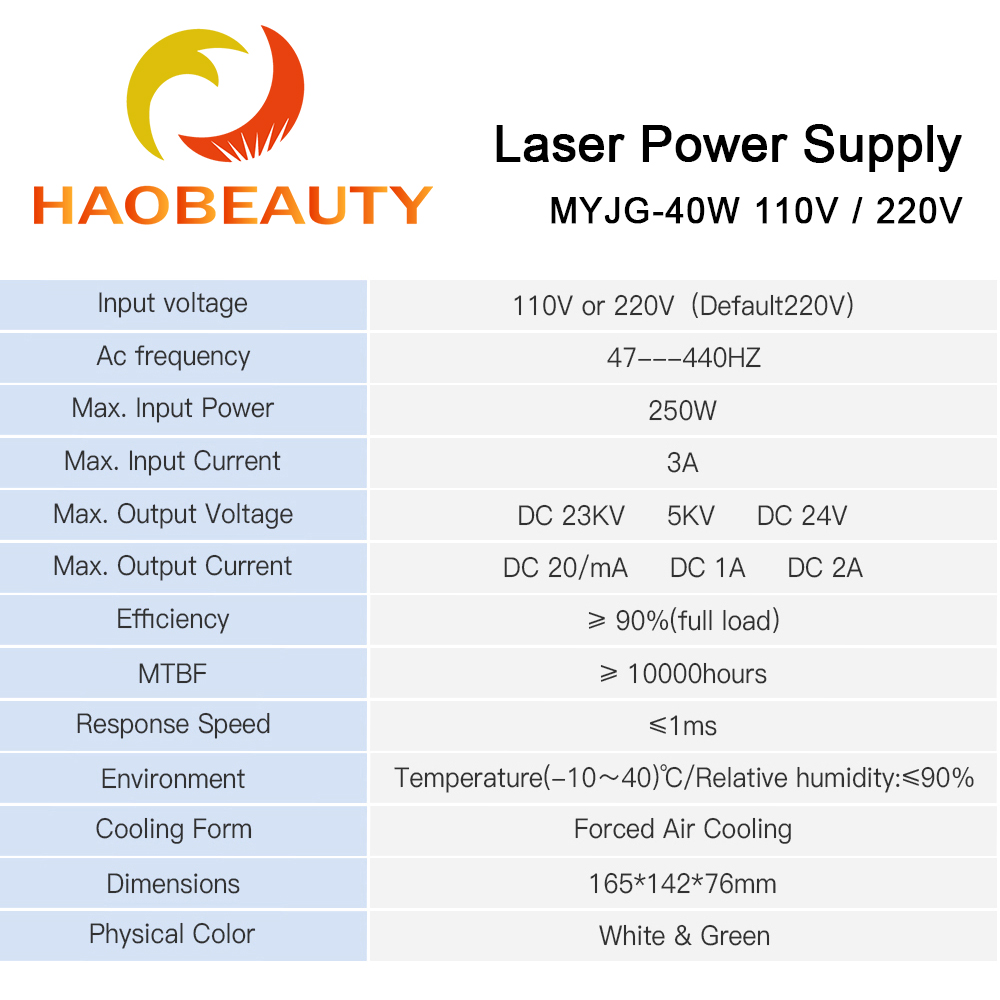 HAOBEAUTY MYJG-40 CO2 Laser Al - Industrial Laser Equipment avis et prix